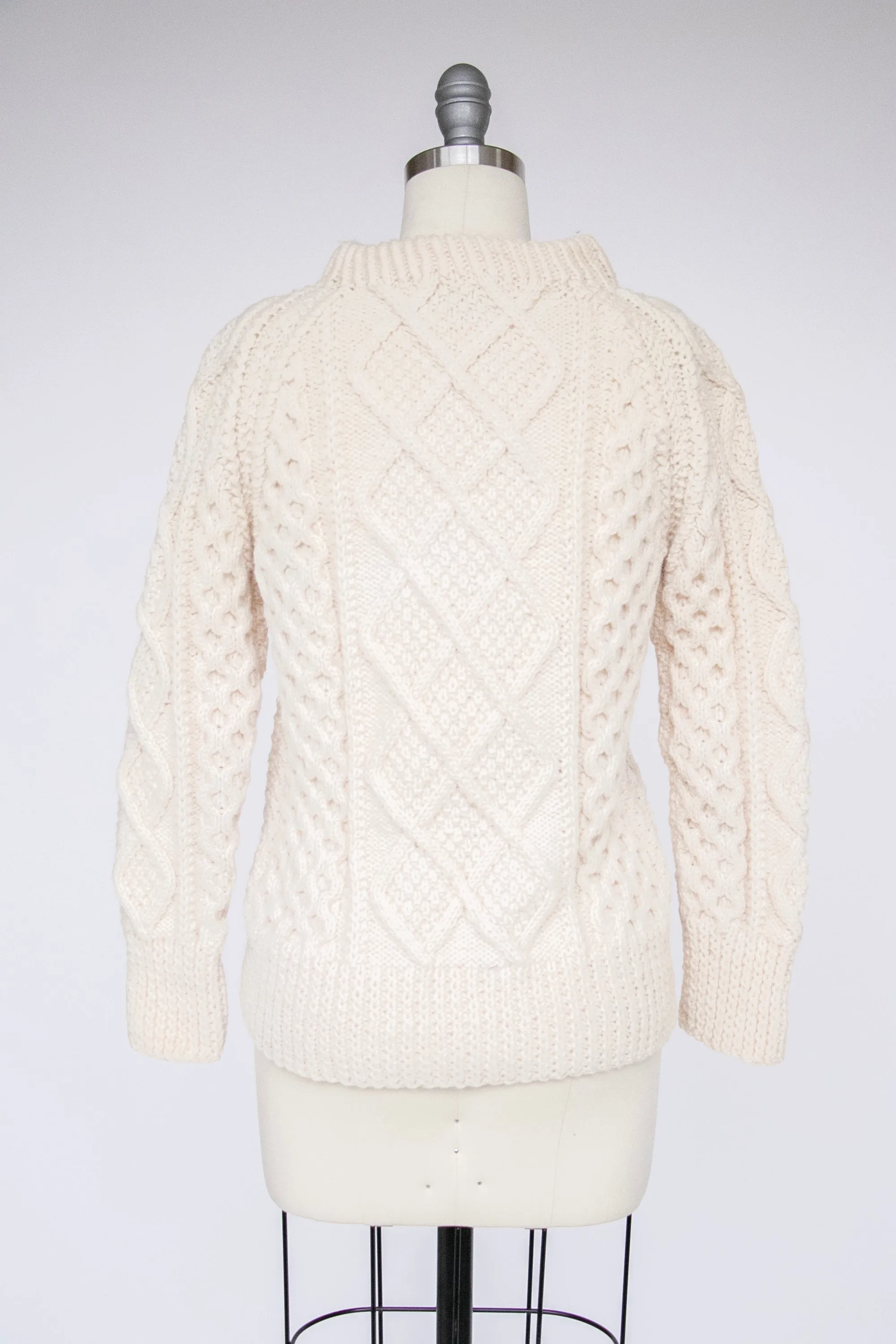 1970s Wool Knit Fisherman Sweater XS