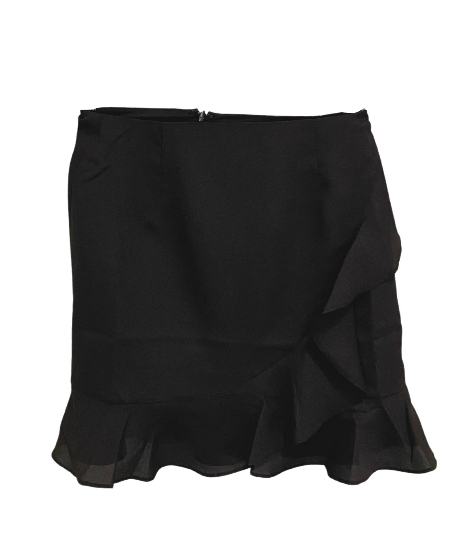 8apart Women Serena Black Classic Ruffle Skirt