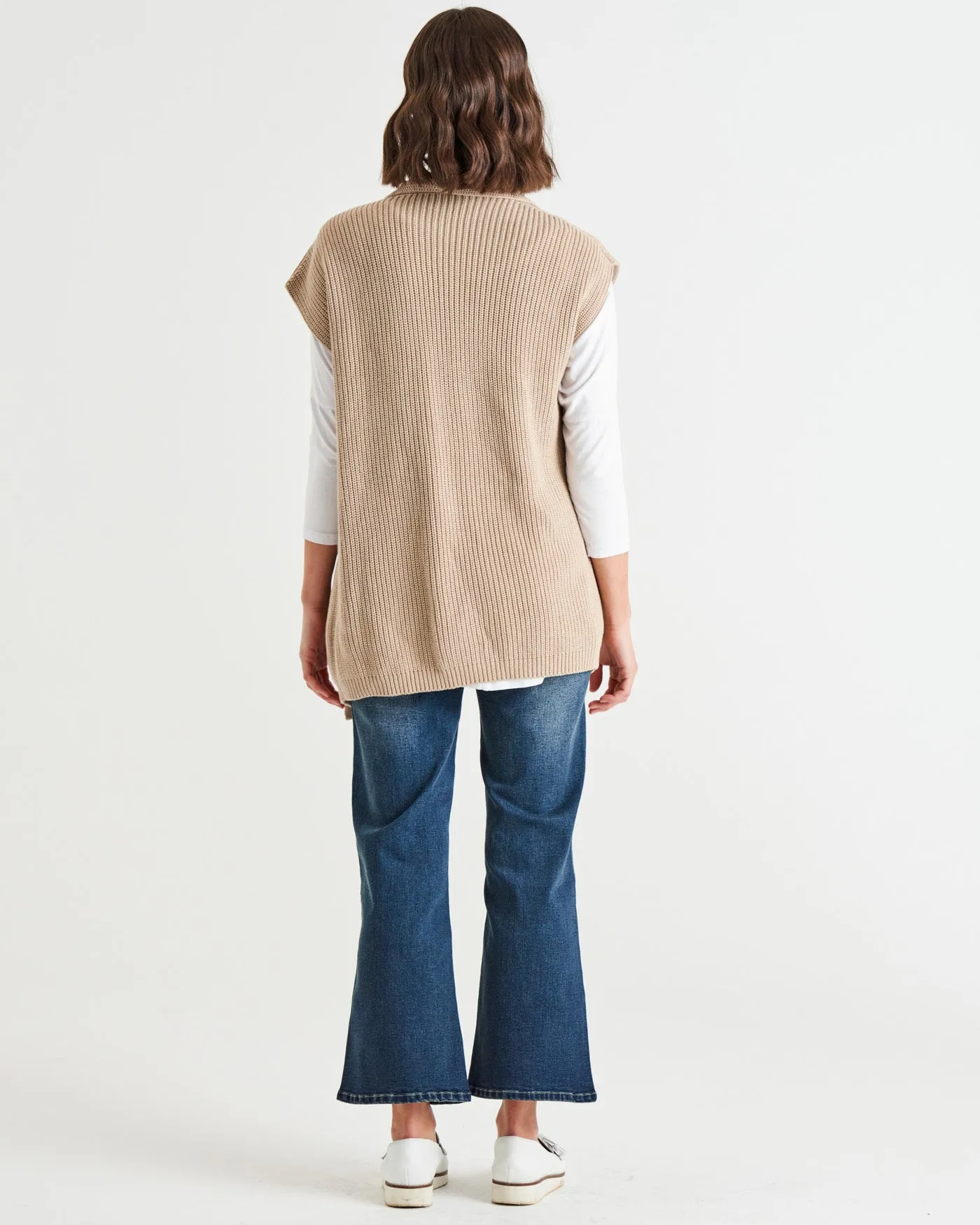 ALLEGRA KNITTED CAPELET - OAT