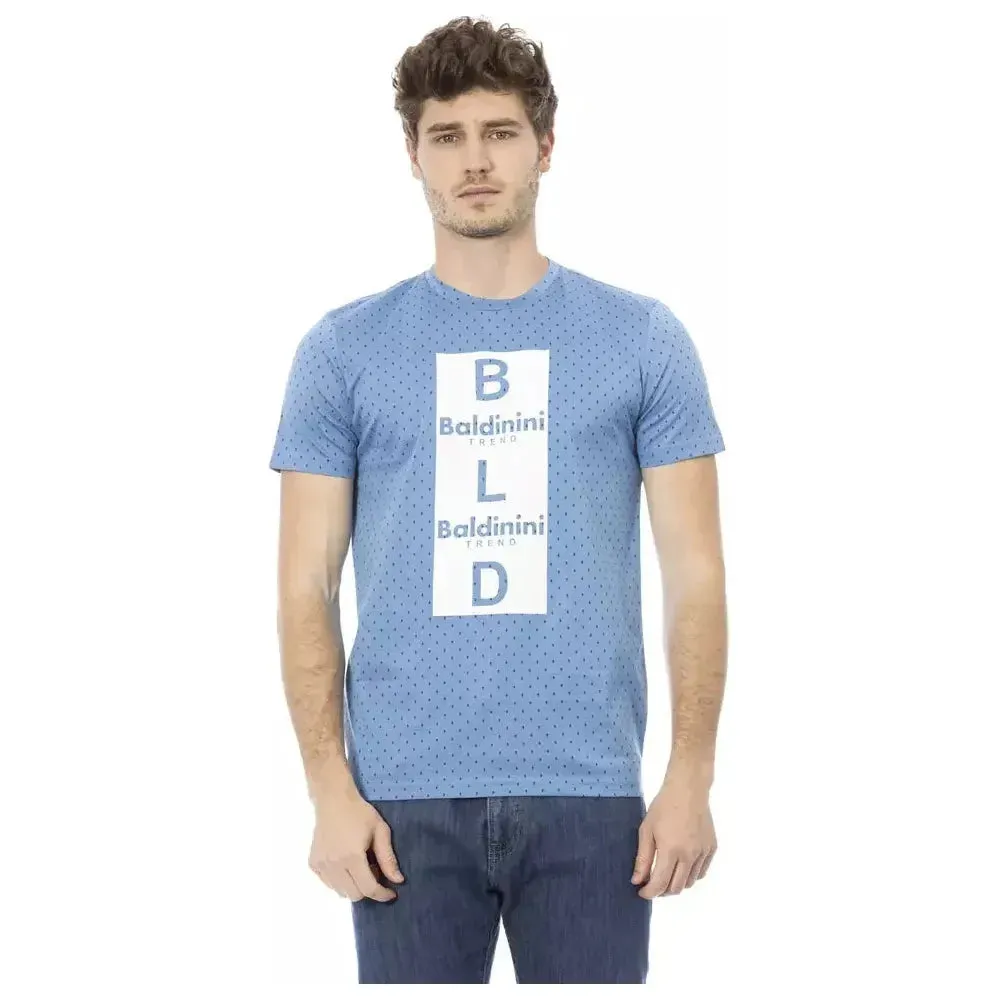 Baldinini Trend "Light Blue Cotton Men T-Shirt"