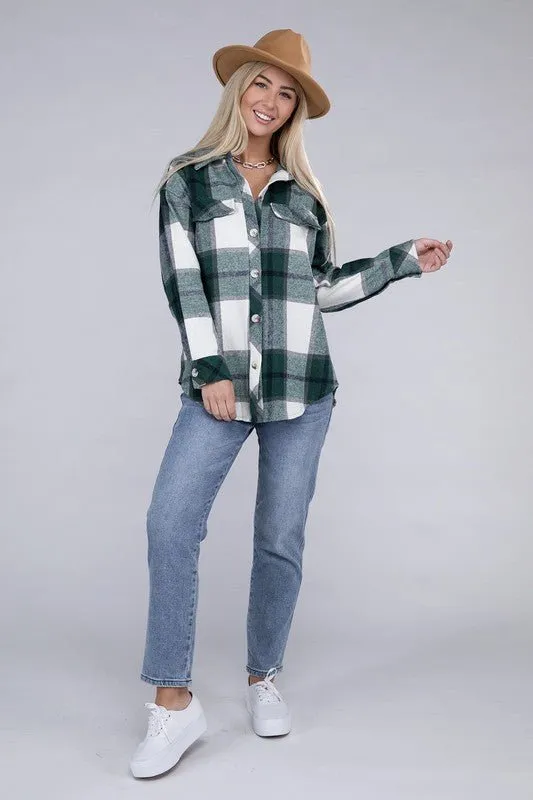 Belted Plaid Shacket for Effortless Style