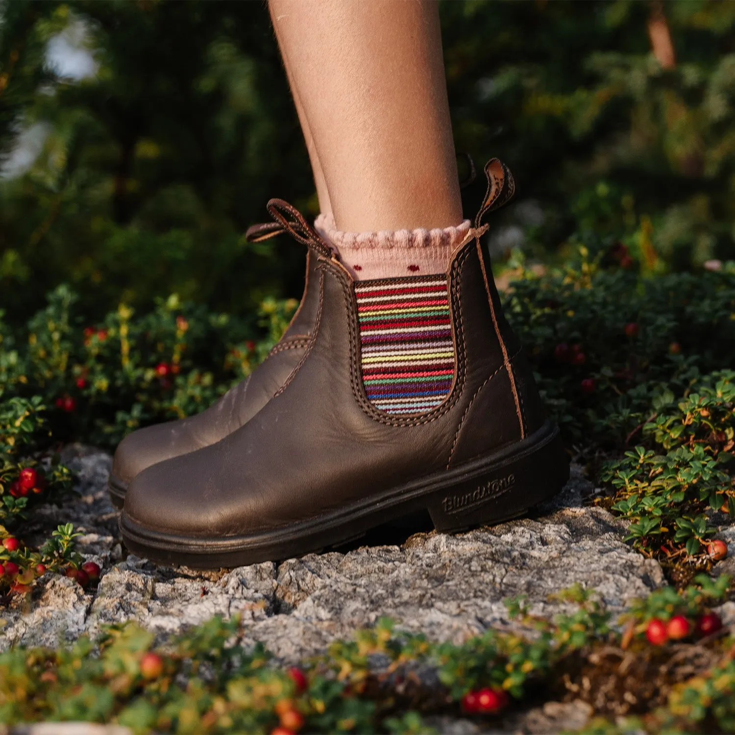 Blundstone 1413 - Kids Brown Striped Elastic