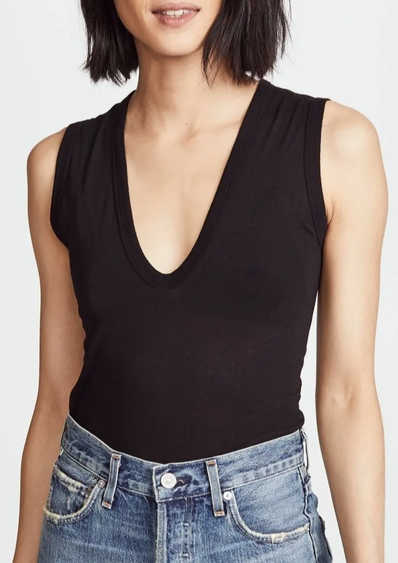 Bold Sleeveless Neck Black