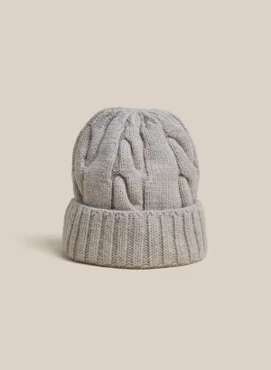 Cable Knit Beanie - Oatmeal