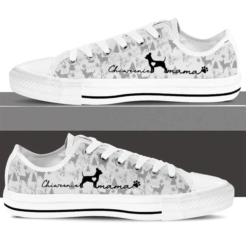 Chiweenie Low Top Shoes, Dog Printed Shoes, Canvas Shoes For Men, Women