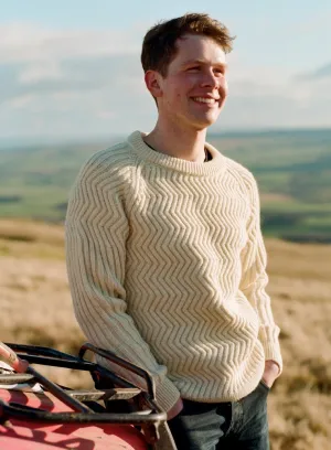 Clapdale Wool Traceable Thwaite Zig Zag Pattern Jumper