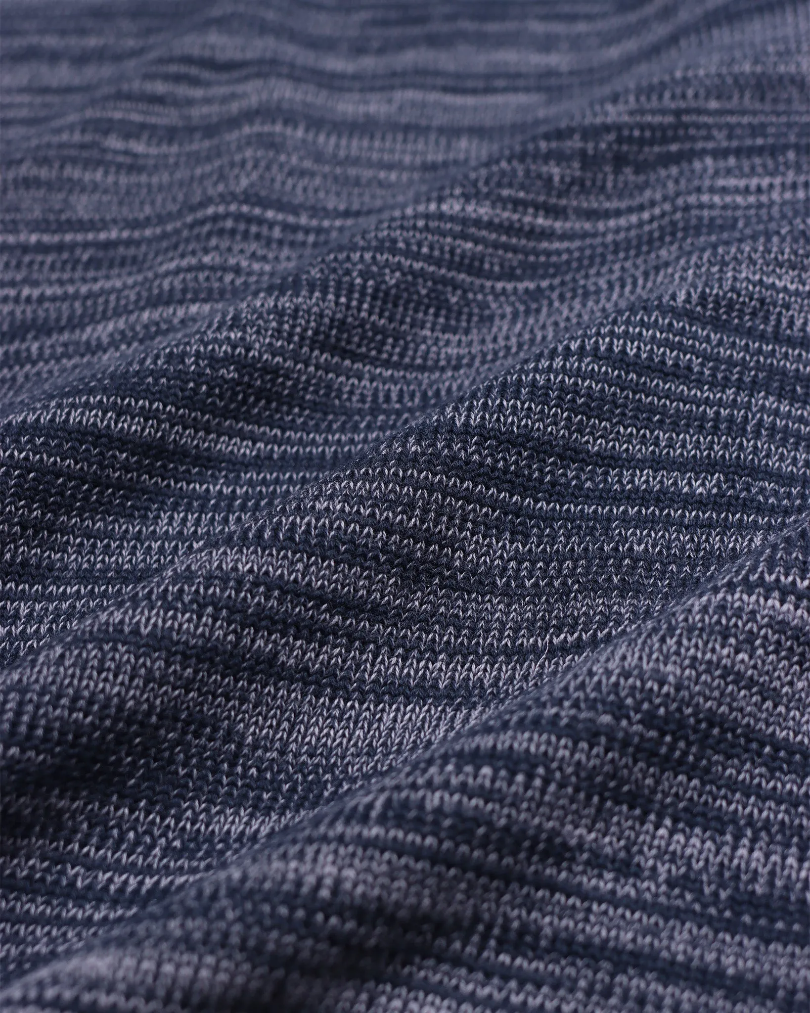 Dieter Knit - Navy / Silver Blue Twisted Yarn