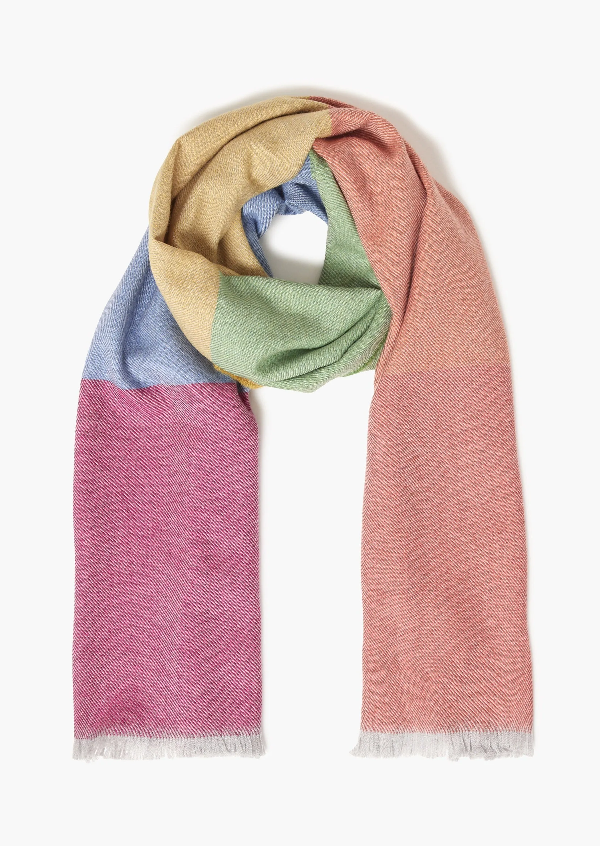 Foxford Giant Merino Scarf | Rainbow