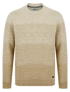 Gorse Graduated Colour Block Knitted Jumper in Ecru Twist - Tokyo Laundry