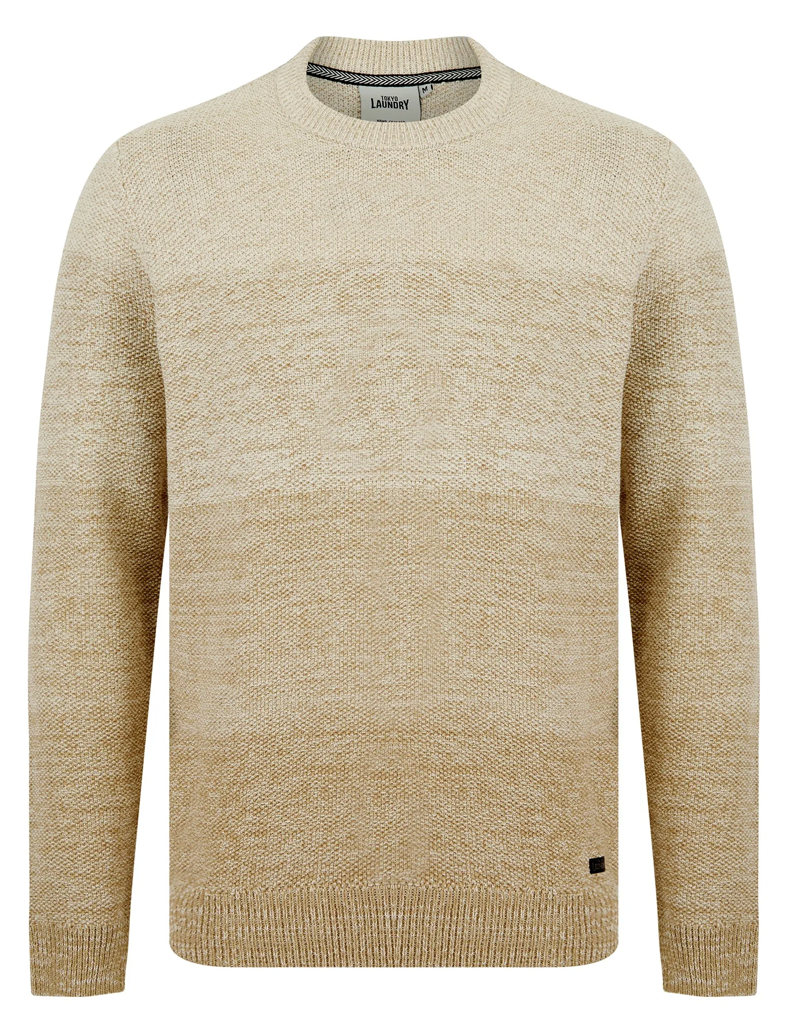 Gorse Graduated Colour Block Knitted Jumper in Ecru Twist - Tokyo Laundry