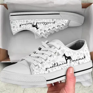 Great Dane Low Top Shoes, Dog Printed Shoes, Canvas Shoes For Men, Women