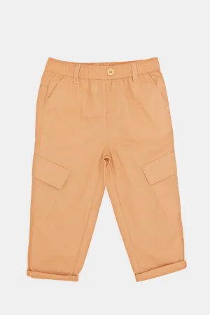 Infant Boys Rust Cargo Pull On Pants