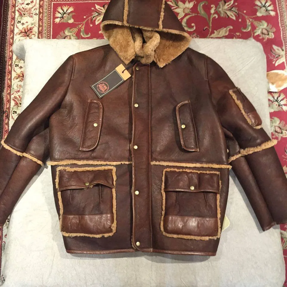 Jakewood Tobacco Brown Shearling Coat