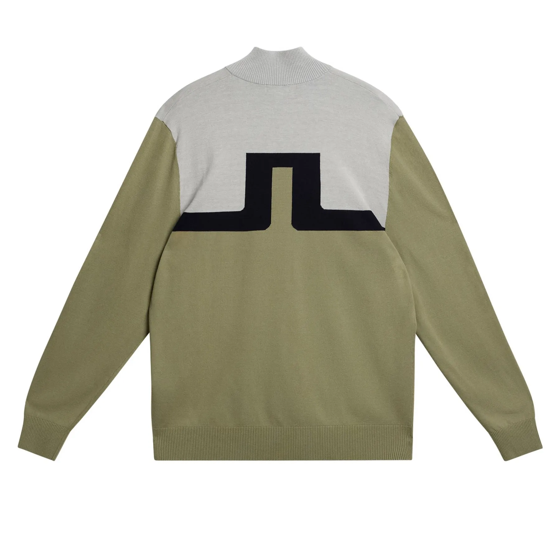 Jeff Quarter Zip Knitted Sweater Oil Green - SS24