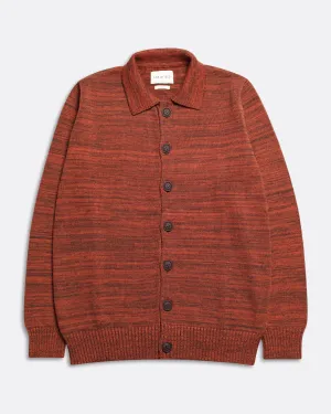 Kiyo Cardigan - Brown / Burnt Orange Twisted Yarn