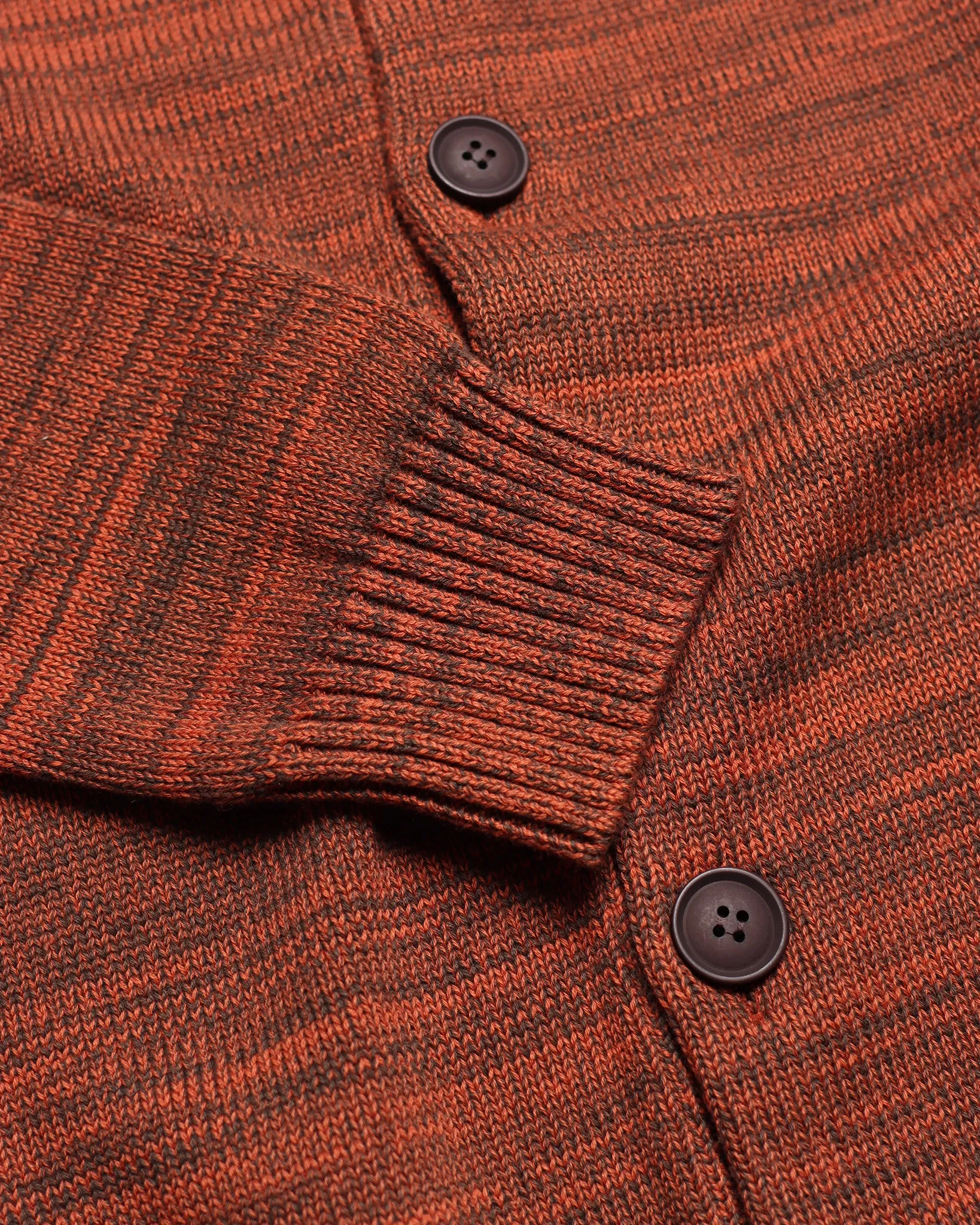 Kiyo Cardigan - Brown / Burnt Orange Twisted Yarn