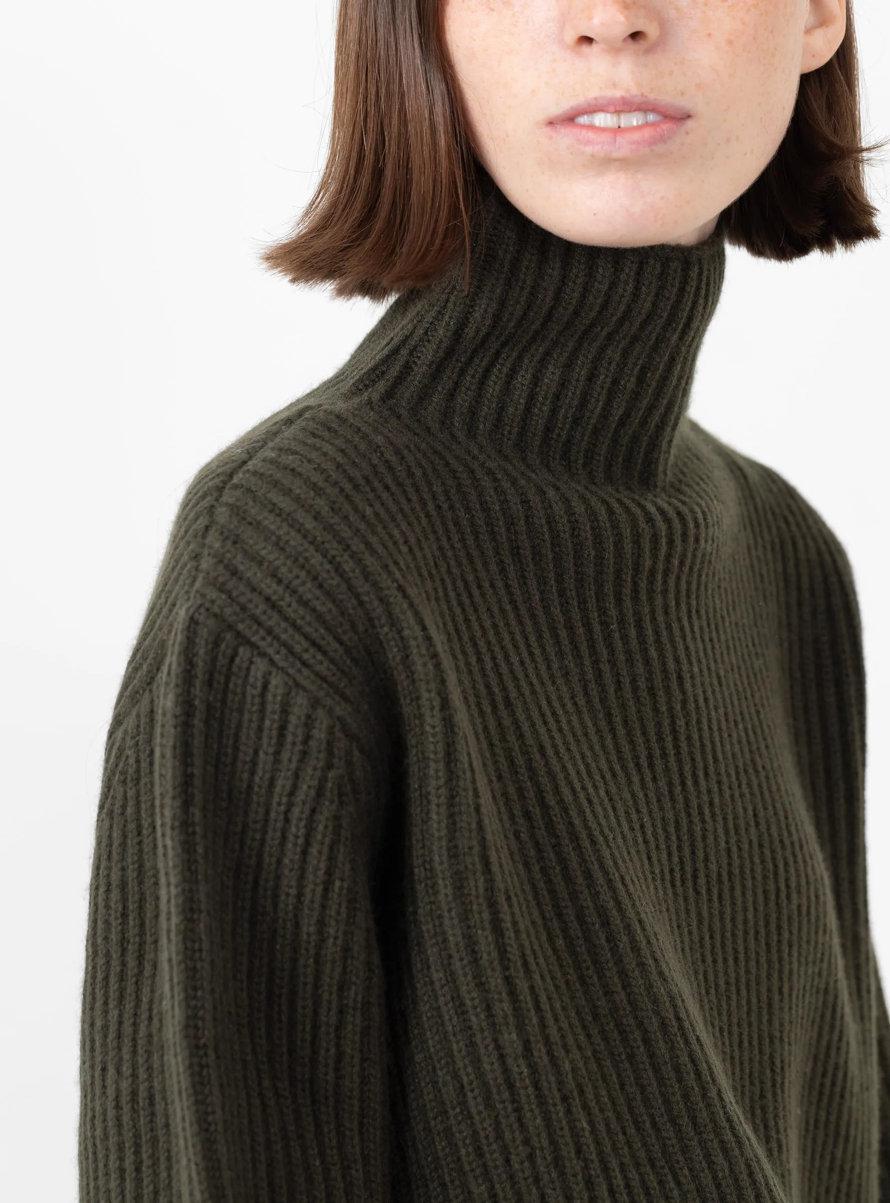 Kossia Turtle Neck Jumper Dark Moss