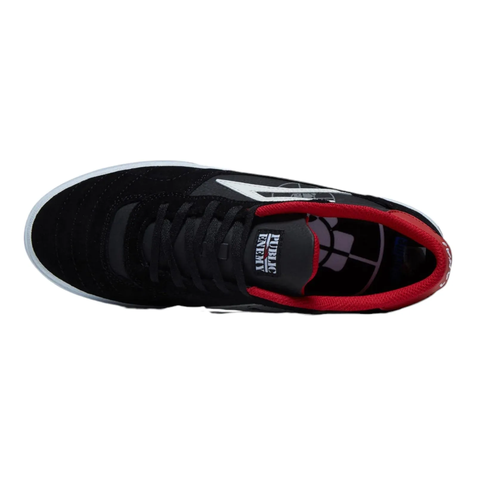 Lakai x Public Enemy Shoes Cambridge Black/Red Suede