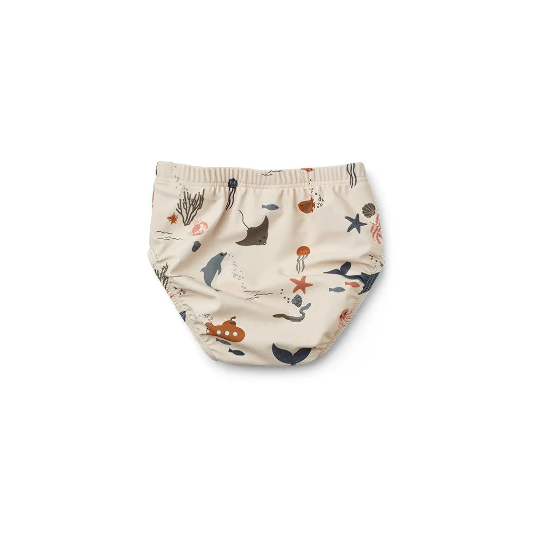 Liewood Anthony Baby Swim Pants - Sandy - Sea Creature