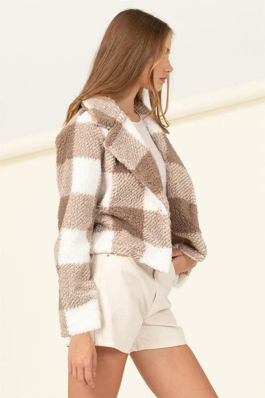 Lucky - Plaid Pattern Cozy Jacket