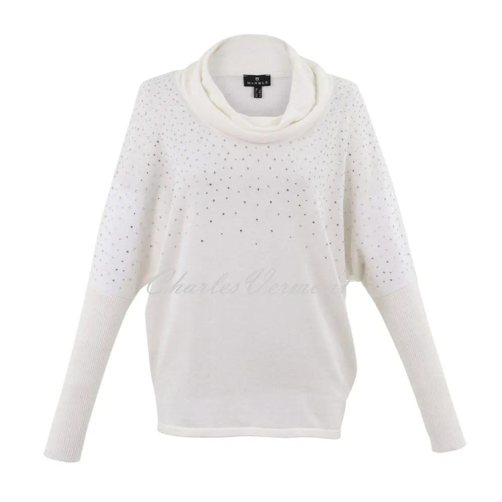 Marble Sweater With Rhinestone Detail - Style 6733-104 (Ivory)