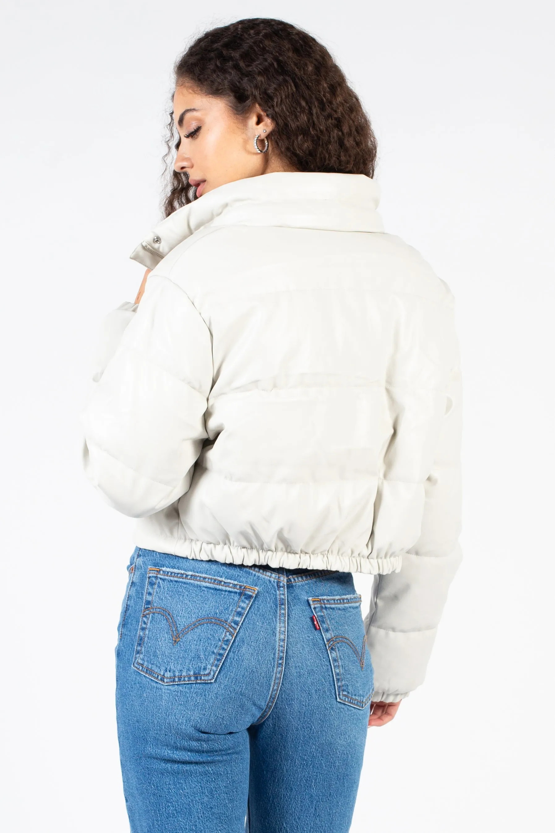 Meilani Vegan Leather Cropped Jacket