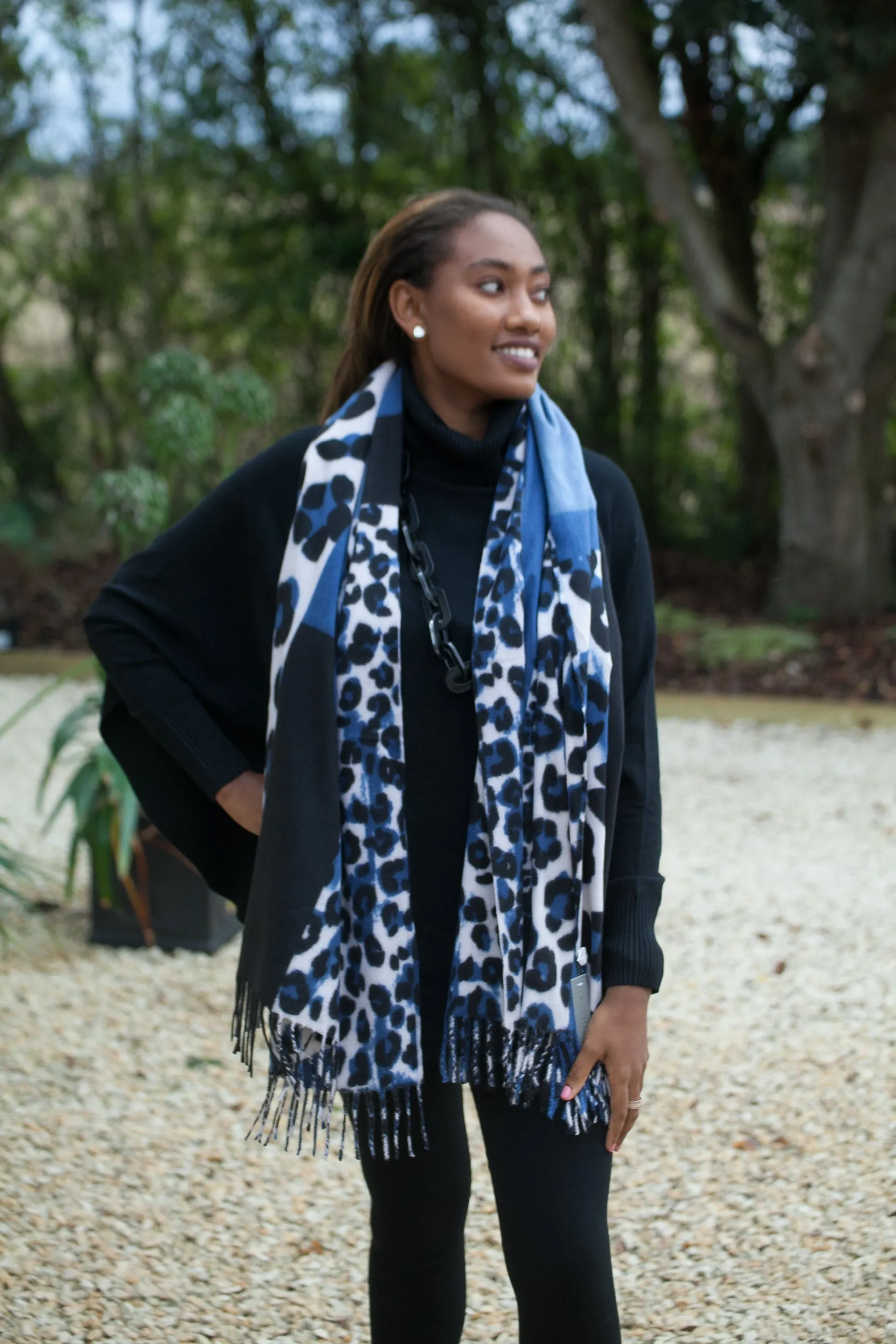 Moira Abstract Leopard Print Scarf