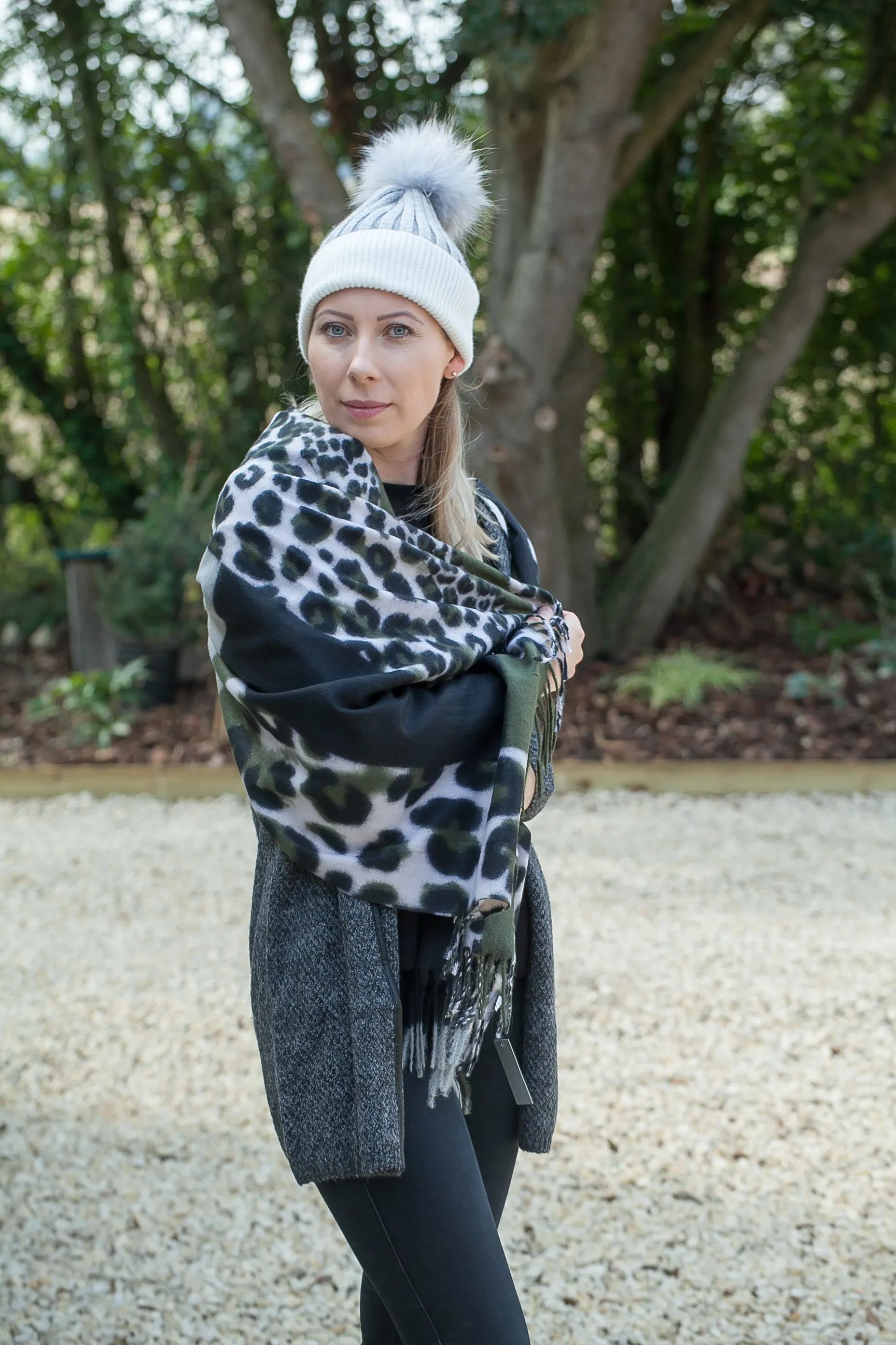 Moira Abstract Leopard Print Scarf