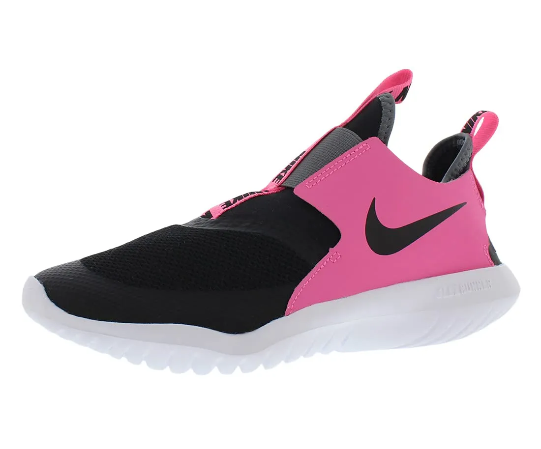 Nike Girl Grade SCHL Flex Runner Fable (GS)_Black/White-FIRE Pink-Blue Fury_CJ2082-001-4.5 UK