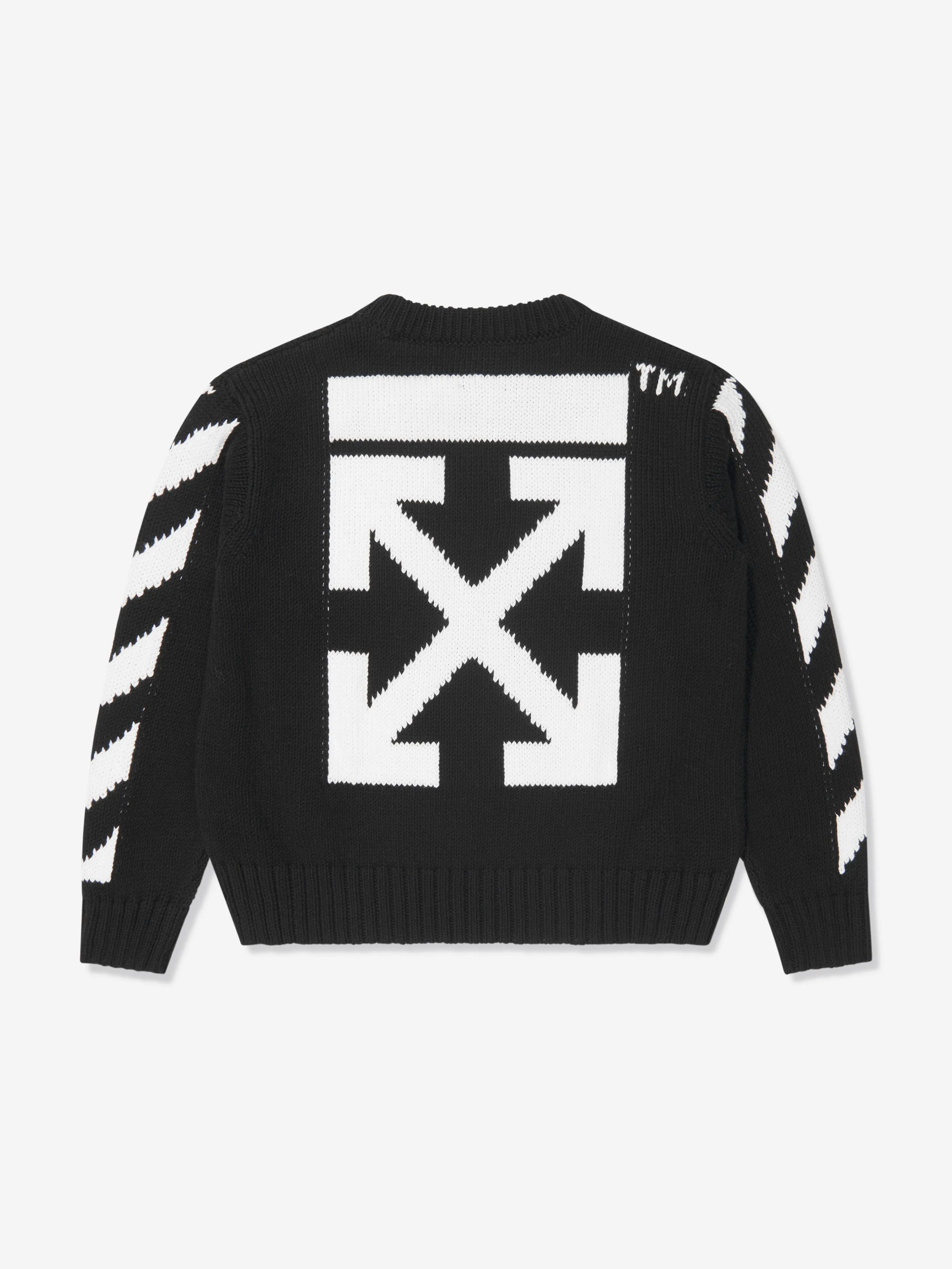 Off-White Boys Classic Arrow Tab Sweatshirt in Black