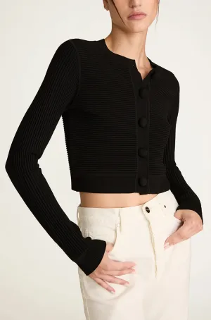 Ottoman Cardigan - Black