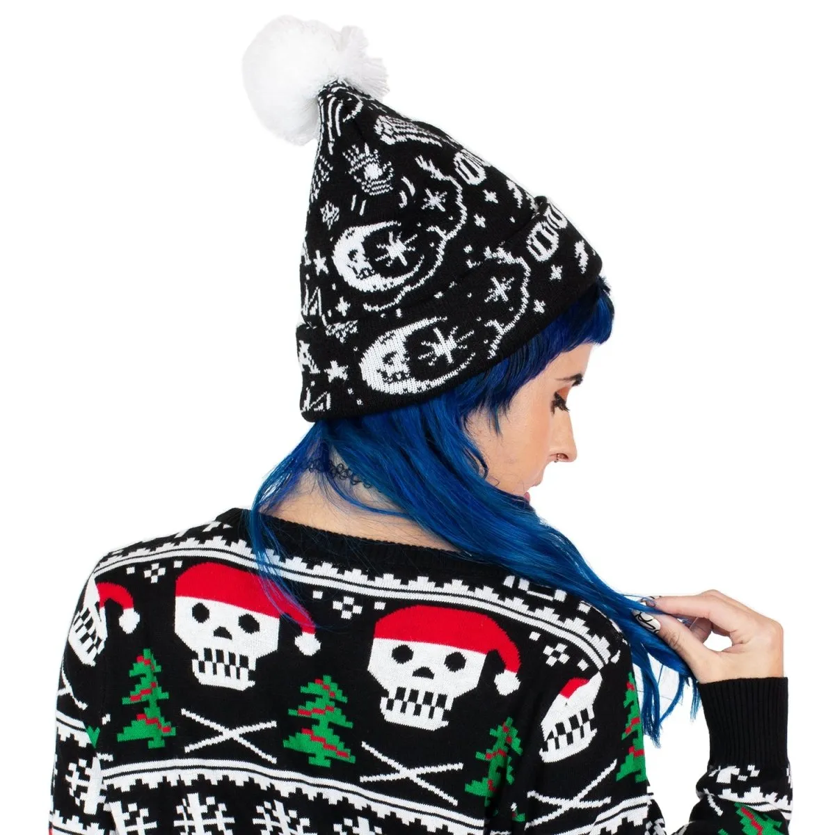 Ouija Magic Pom Pom Knit Beanie