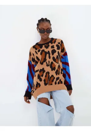 Oversized Jumper - Brown