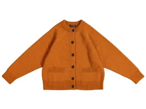 Plain Cardigan Vintage Orange