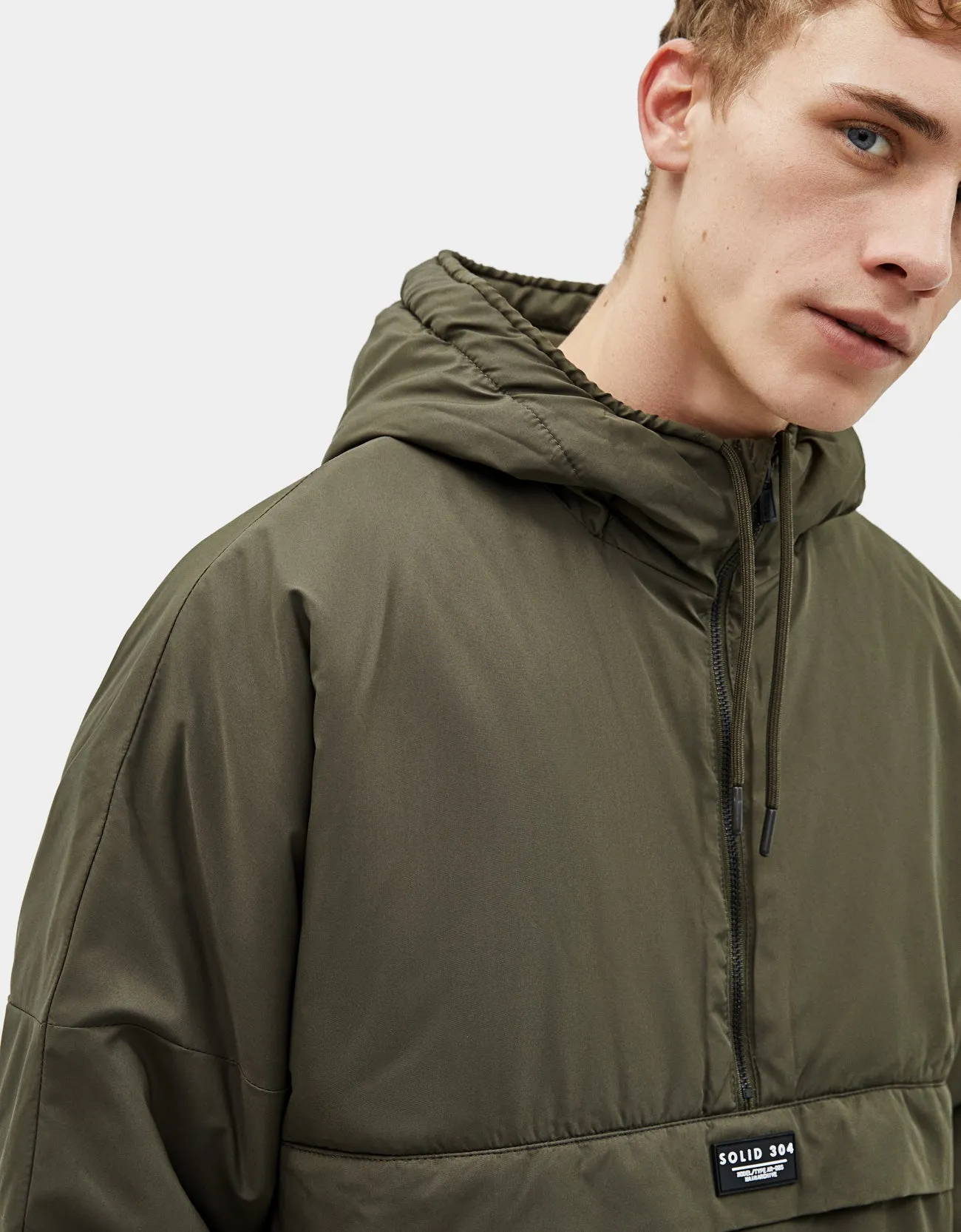 Pouch pocket puffer jacket