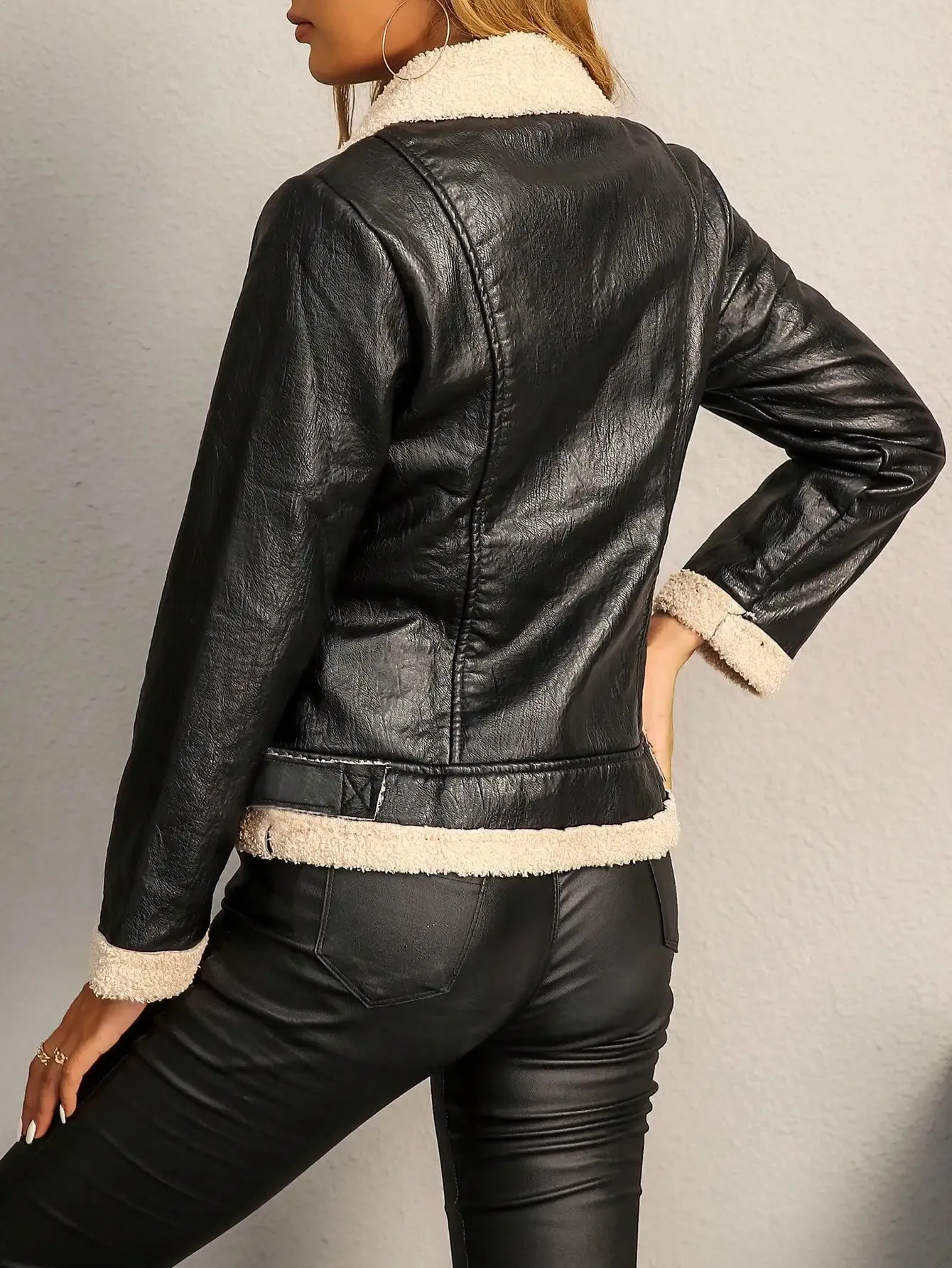 PU Leather Vintage Winter Jacket