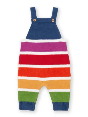 Rainbow knit dungarees