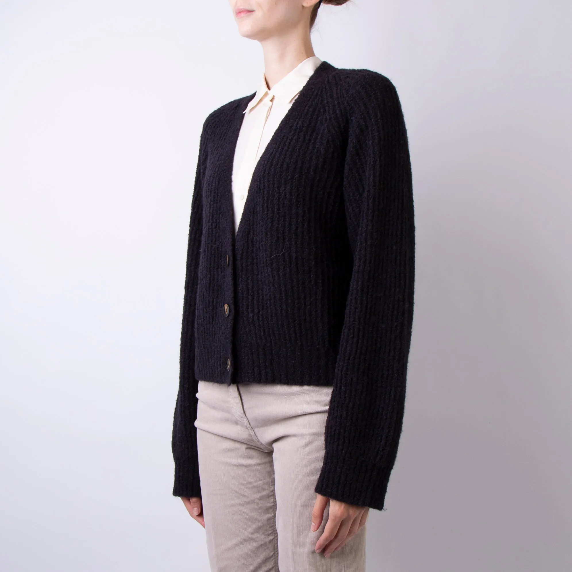 ROBERTO COLLINA CARDIGAN A18110 09 BLACK