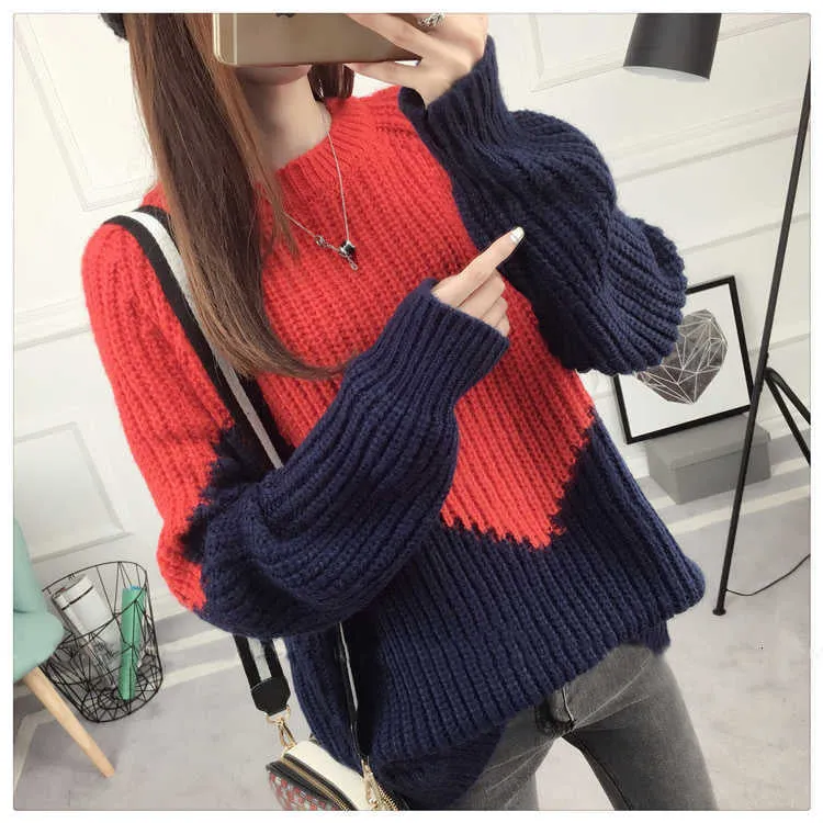 Rosemarie Color Block Knitted Sweater