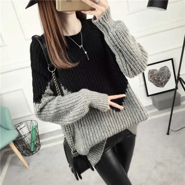 Rosemarie Color Block Knitted Sweater