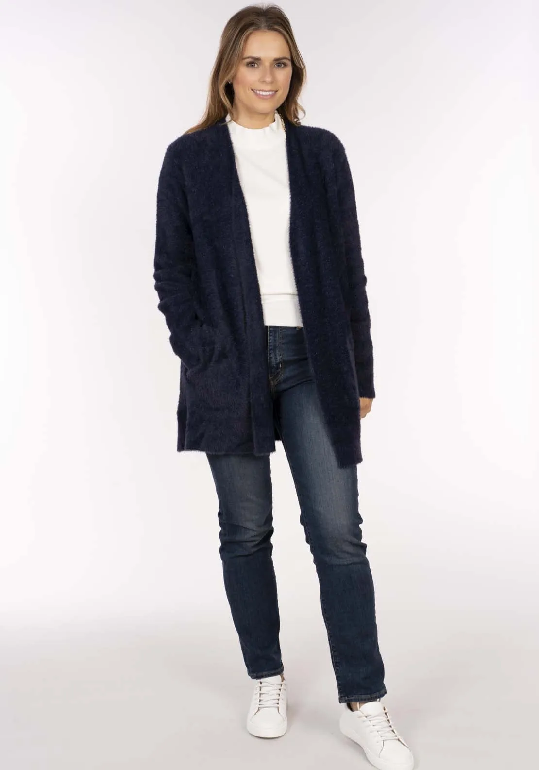 Sparkle Feather Cardi - Navy