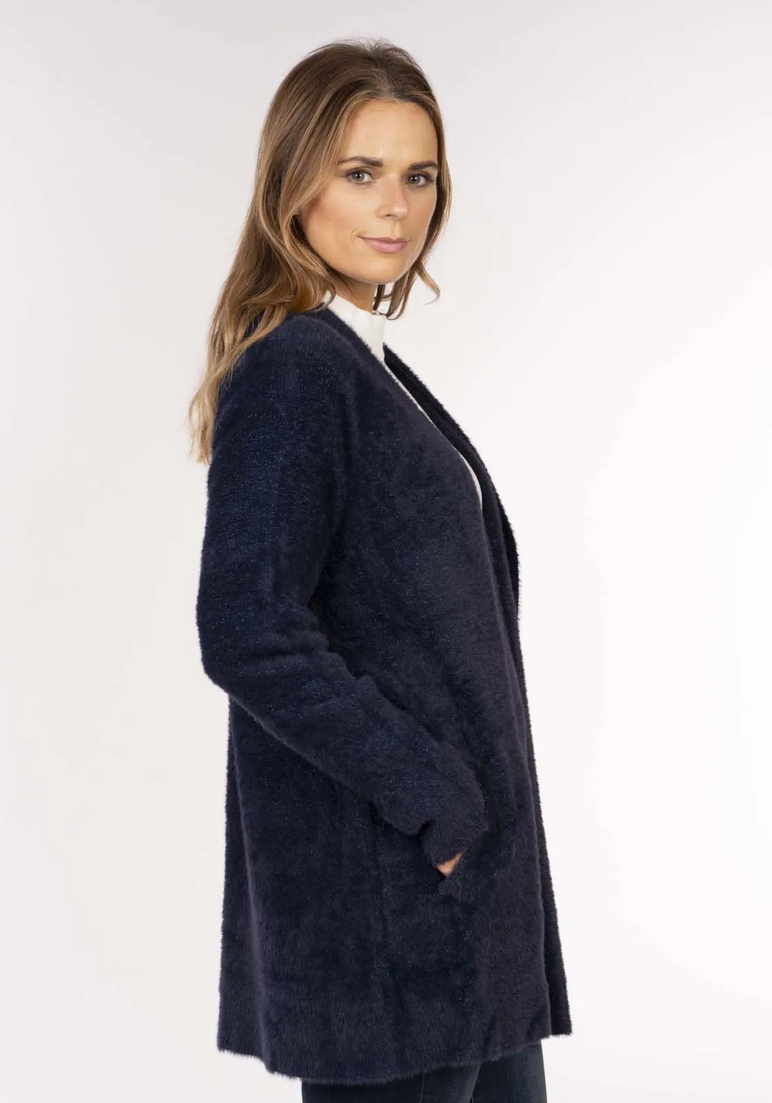 Sparkle Feather Cardi - Navy