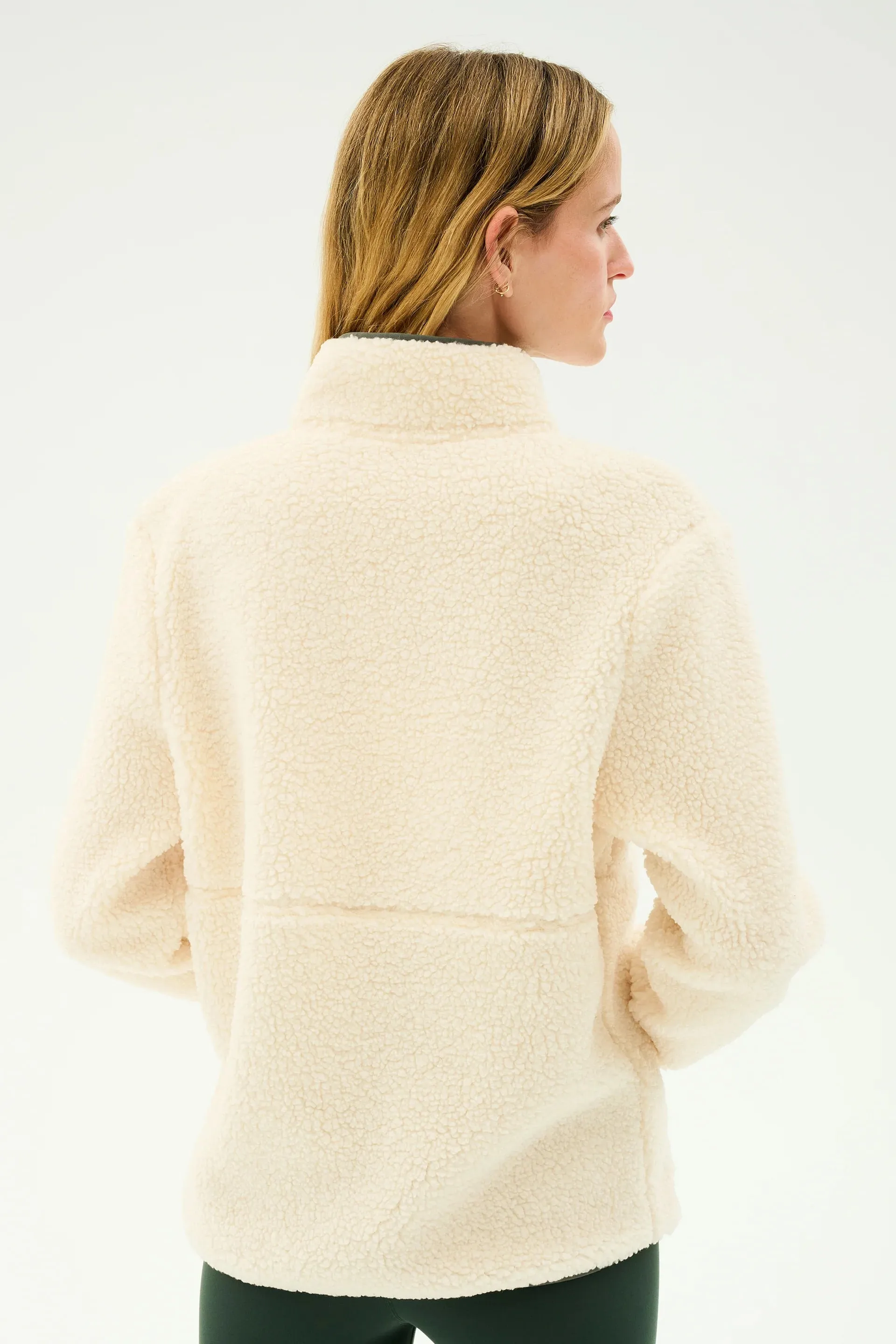 SPLITS59 | Libby Sherpa Half Zip - Creme