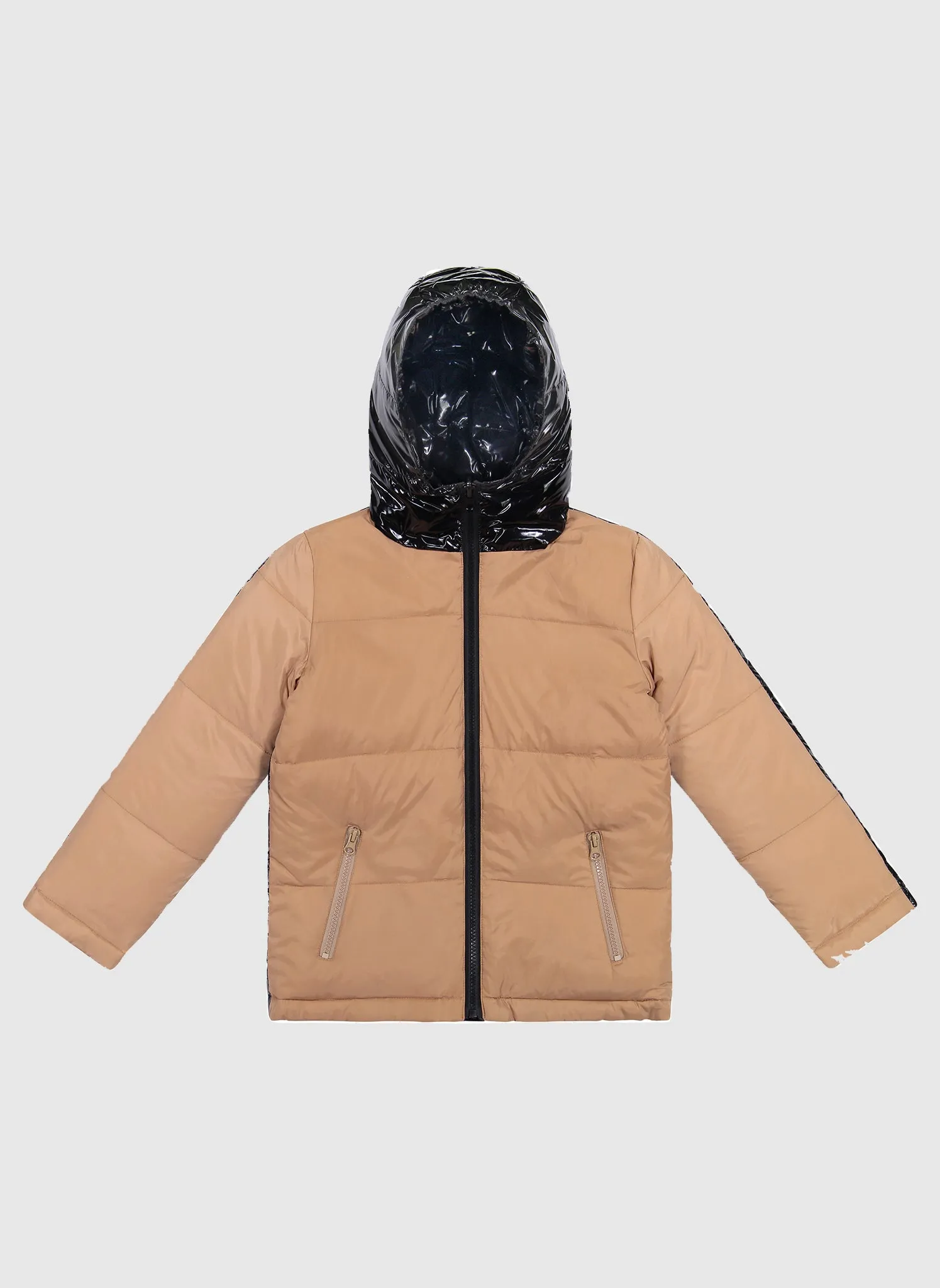 Vierra Rose Caley Reversible Puffer Jacket - Camel/Black