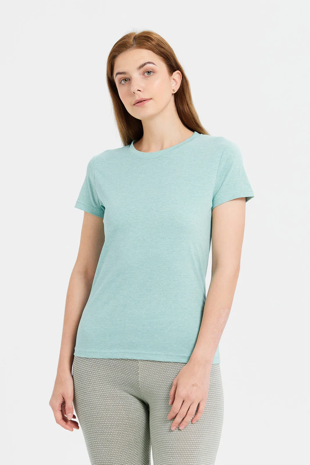 Women Mint Green  Short Sleeve T-Shirt