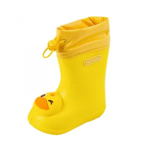 Yellow 150Children's Cartoon Pvc Rubber Waterproof Rain Boots Fashion Classic Baby Water Shoes Rabbit Frog Dolls Boys Girls